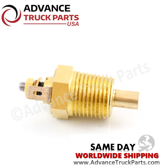 Advance Truck Parts USA K379-12 differential oil temperature sender reverse angle perspective view on a branded background