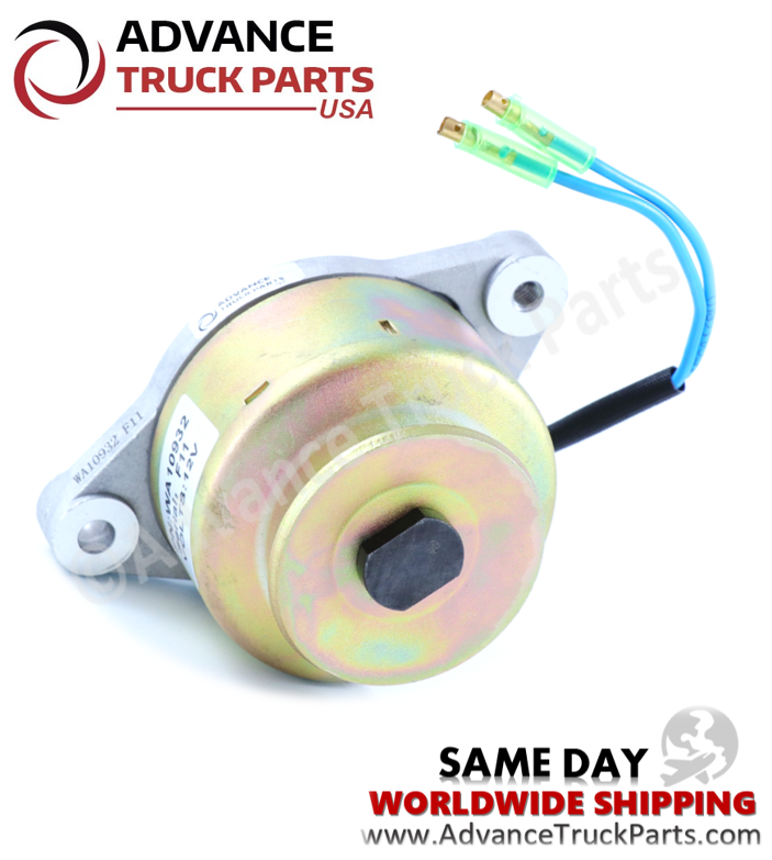 Advance Truck Parts USA branded studio front angle view highlighting the pulley cap and mounting flange of the Kubota alternator