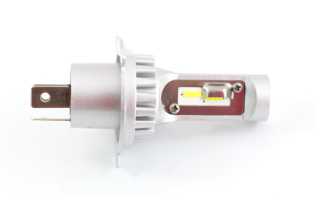 Advance Truck Parts USA H4 HL LED headlight bulb highlighting the side profile of the heatsink and metal base flange