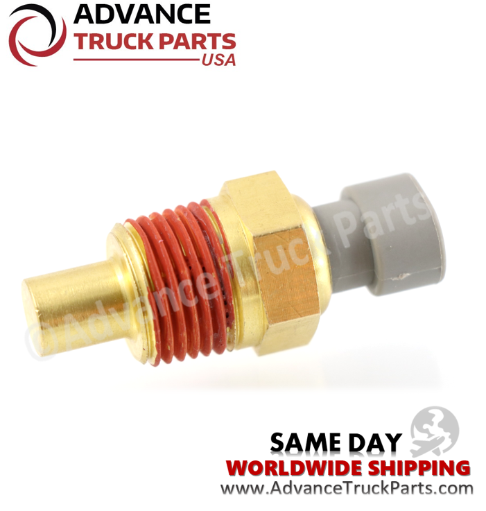 Advance Truck Parts USA studio horizontal view showcasing the heavy-duty brass temperature sender for International medium and severe duty trucks