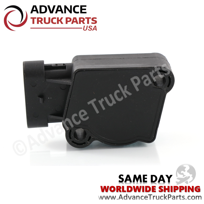 Advance Truck Parts USA branded studio rear perspective showcasing the throttle position sensor highlighting the smooth back casing, integrated connector base, and reinforced mounting eyelets