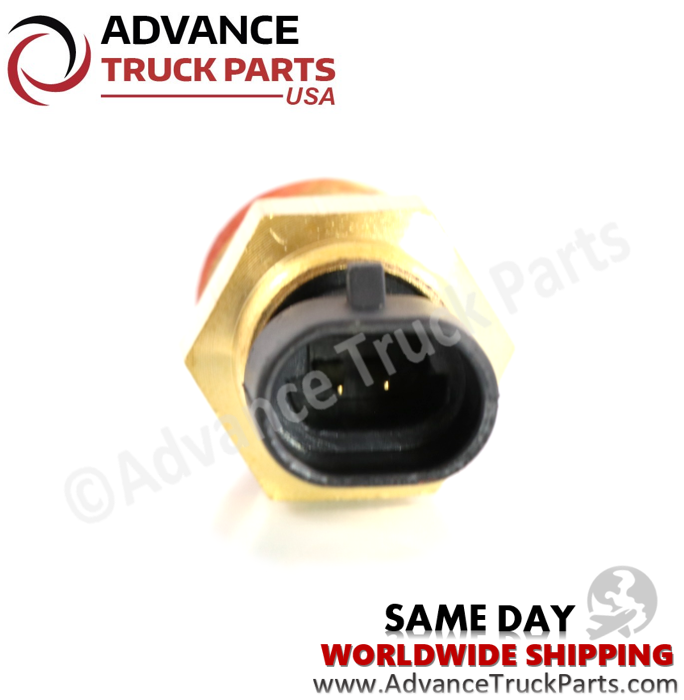 Advance Truck Parts USA coolant temperature sensor close-up view highlighting the 2-pin electrical connector receptacle 