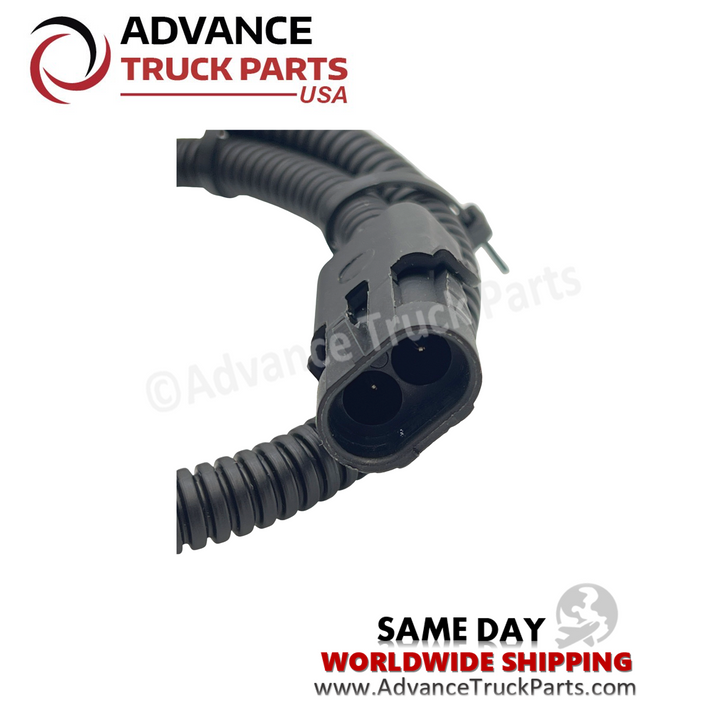 Advance Truck Parts USA branded studio close-up view highlighting the 2-pin connector face of the clutch switch harness