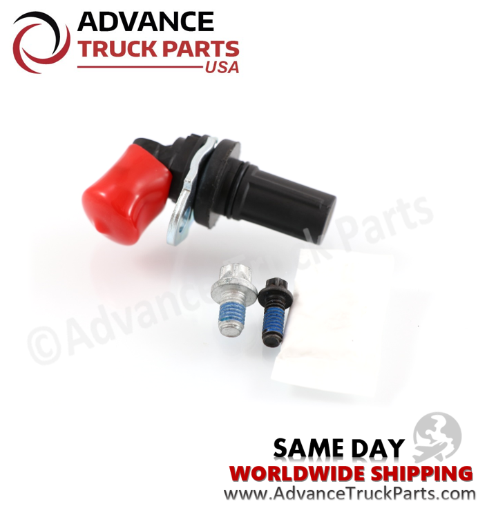 Advance Truck Parts USA Speed sensor angled rear view showing terminal orientation and locking tab profile