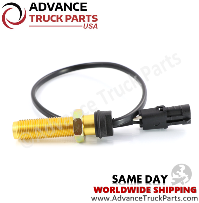 Advance Truck Parts USA speedometer sensor displaying a horizontal studio profile of the threaded sensor and connector 