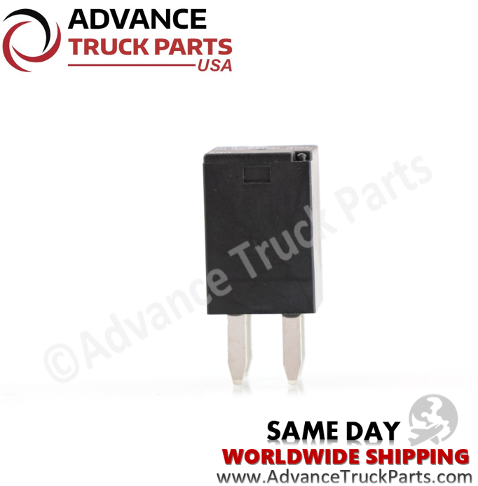 Advance Truck Parts USA branded studio right side angled perspective showcasing the 4-pin through-hole terminals of the SPST normally open heavy-duty AC relay