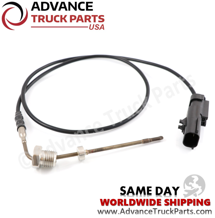 Advance Truck Parts USA Freightliner exhaust gas temperature sensor showing a clean studio profile of the complete assembly