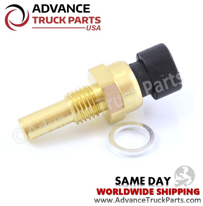 Advance Truck Parts USA three-quarter angled view highlighting the rectangular electrical connector housing and threaded immersion barrel