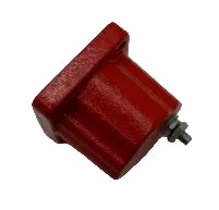 ATP 12V fuel stop solenoid valve for Cummins showing a clean studio view of the red housing angled toward the threaded electrical terminal on a plain white background