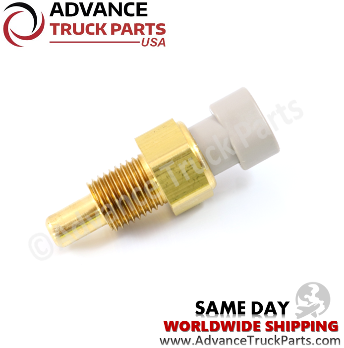 Advance Truck Parts USA International Navistar temperature sender displaying an angled studio view highlighting the threaded fitting on a branded background