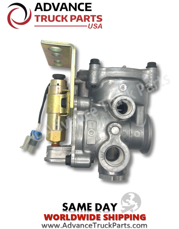 Advance Truck Parts USA W072129 Watson and Chalin heavy-duty lift axle control valve studio profile view