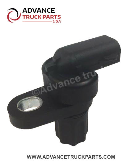 Advance Truck Parts USA Ford wheel speed sensor angled perspective highlighting the molded sensor barrel and mounting bolt insert