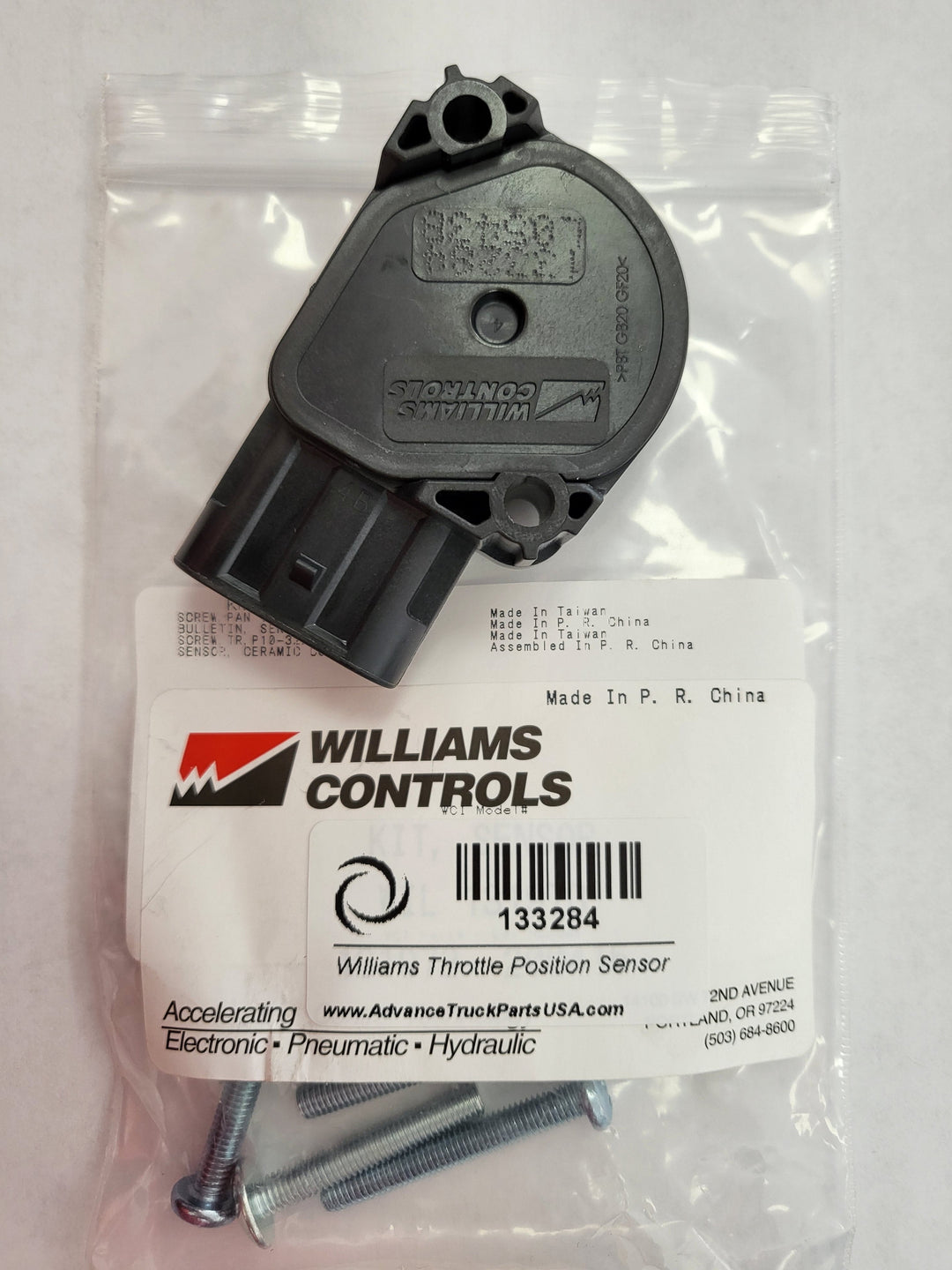 Advance Truck Parts USA Williams Control 133284 throttle position sensor with mounting screws included