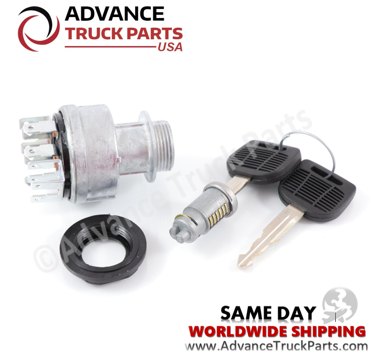 Advance Truck Parts USA Ignition switch body, keys, and lock cylinder block for International heavy-duty trucks