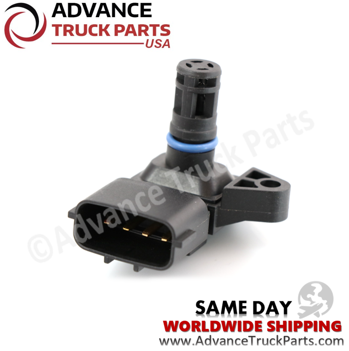 Advance Truck Parts USA studio close-up view highlighting the electrical terminal pins inside the connector housing of the sensor