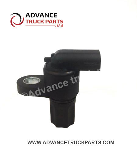 Advance Truck Parts USA SU2175 ABS wheel speed sensor showcasing the black plastic housing, ribbed lower probe, and the metal-sleeved mounting bracket